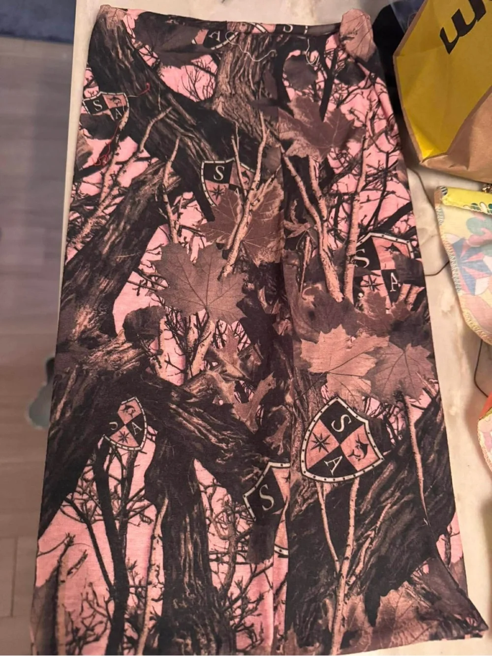 Ladies Pink Tree Camo Neck Gaiter
